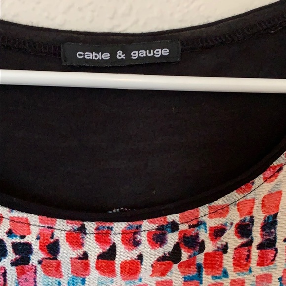 Womens Cable & Gauge Multicolor Top - Picture 2 of 4